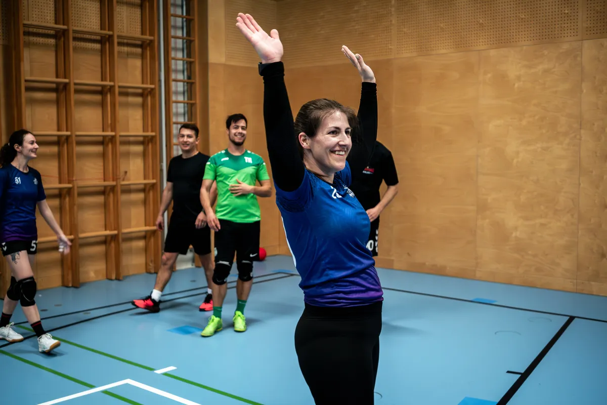 Dodgeball Wien — Jubel nach dem Sieg