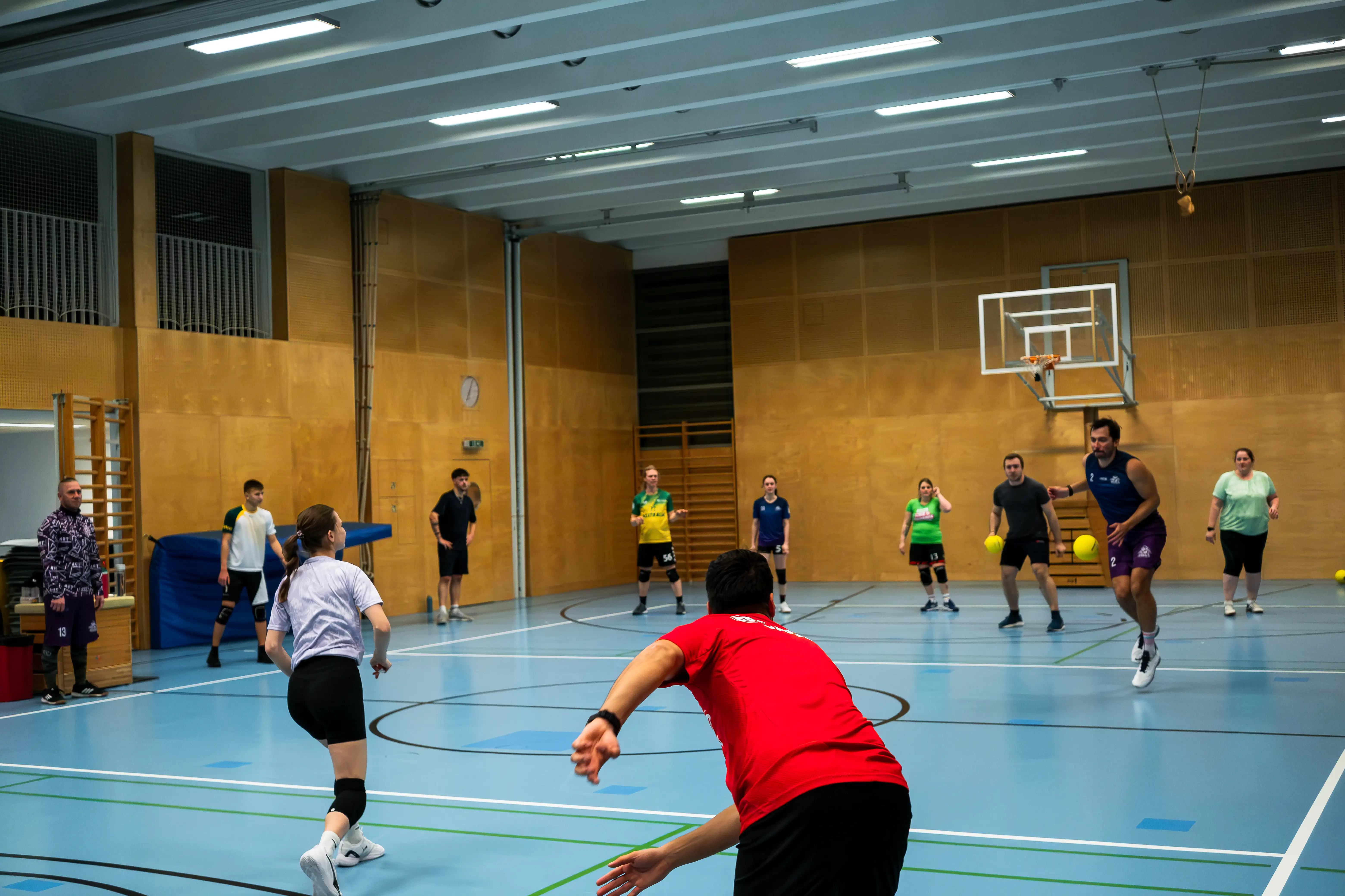 Dodgeball Wien — Spielszene bei den Vienna Imperials